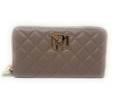 Wholesale - Badgley Mischka Diamond Quilting Long Wallet-Taupe